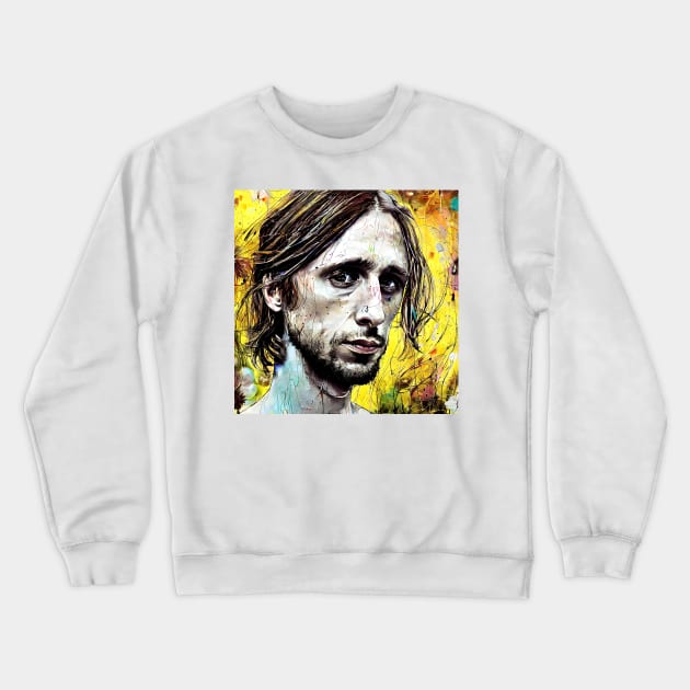 Luka Modrić in yellows Crewneck Sweatshirt by bogfl